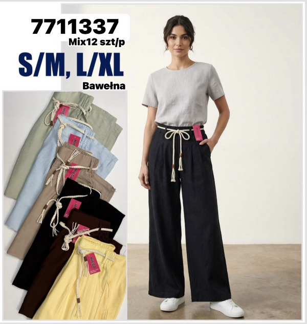 Spodnie damskie Roz S/M-L/XL , Mix Kolor Paczka 12 szt